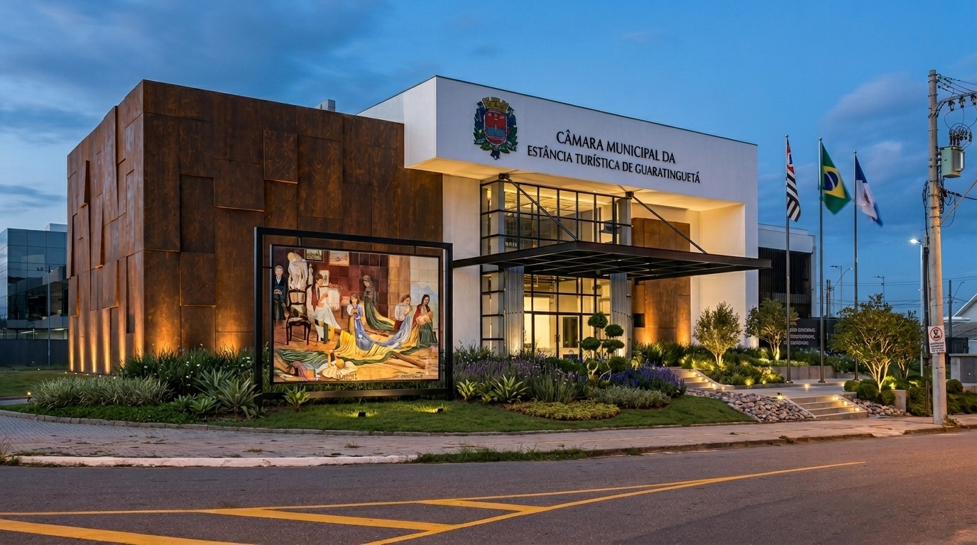 Fachada de Nova Sede da Câmara Municipal de Guaratinguetá/SP